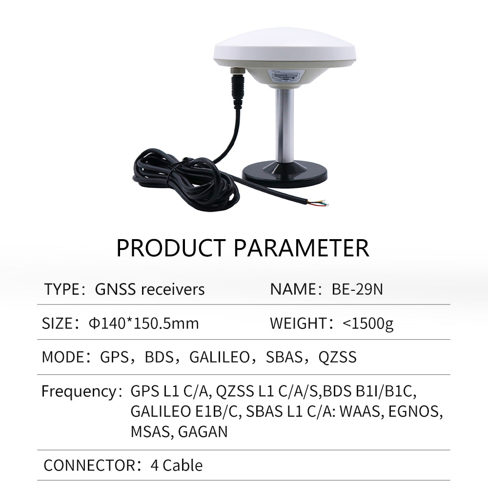 Beitian GPS mushroom head receiver M90SD Base GNSS Beidou various serial port built-in module antenna BE-29D Beitian GPS mushroom head receiver M90SD Base GNSS Beidou various serial port built-in module antenna BE-29D